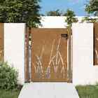 vidaXL Garden Gate 105x155 cm Corten Steel Grass Design UK NEW