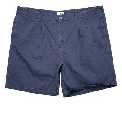 HB Pleated Shorts Mens 47* Navy Coastal Nautical Preppy Academia Y2K Classic 90s - Image 1 of 4