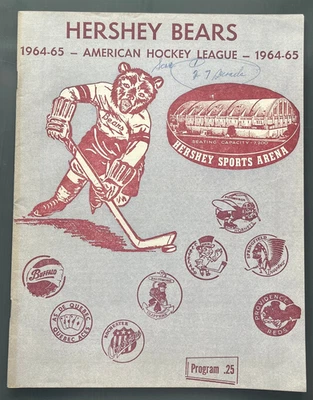1964 HERSHEY BEARS AHL HOCKEY PROGRAM vs.  PROVIDENCE REDS EDDIE GIACOMIN (HOF) - Image 1 of 4