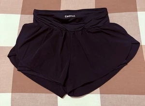 Cadmus Women’s Size M Black Running Shorts W/built In Liner Stretchy Comfort - Picture 1 of 6