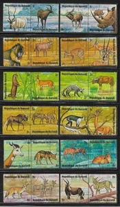 Burundi Africa Wild Animals Postage Lot of 24 Stamps Country Collection used - Picture 1 of 1