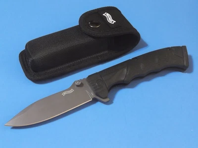Cuchillo Linerlock WALTHER 50746 PPQ Hoja Acabado Titanio 5" Cerrado/Funda ¡NUEVO! Foto 1 de 4