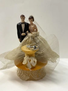 Vintage Hochzeitstorte Topper Braut & Bräutigam Figuren - Bild 1 von 11