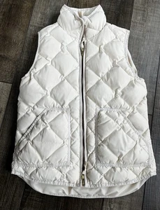 J Crew Excursion gesteppte gefütterte Daunenweste Damen XS creme beige sand - Bild 1 von 4