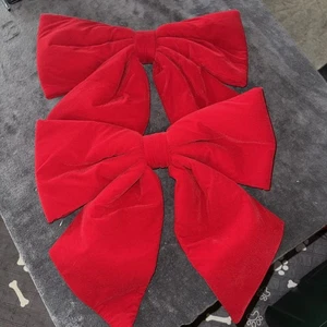 2er Set große rote Samtschleifen - Bild 1 von 1