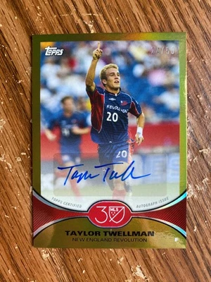 2025 Topps MLS 30th Anniversary Taylor Twellman Gold Foil Auto 24/50 - Image 1 of 2