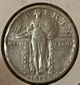 Cuarto Standing Liberty de la década de 1918, EF - Imagen 1 de 2