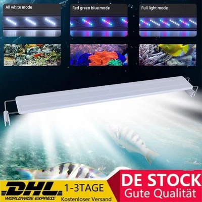 Éclairage d'aquarium à LED 20 cm-60 cm lampe à poser lampe à spectre complet blanc + bleu - Photo 1/4