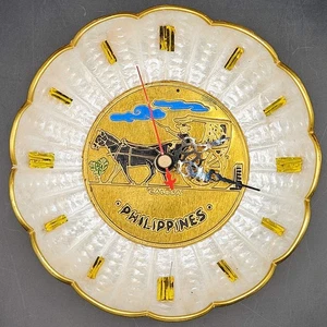 Vintage Phillipines Souvenir Uhr - 6 Zoll - batteriebetrieben - getestet - Bild 1 von 2