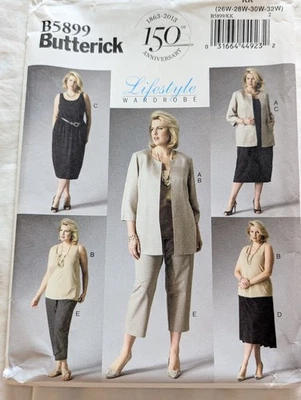 Butterick Sewing Pattern Women's JACKET DRESS SKIRT PANTS B5899 26W to 32W UNCUT - Image 1 of 4