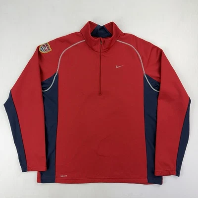 Nike Therma-Fit USMNT Fútbol Media Cremallera Pullover Entrenamiento Top Rojo Azul Para hombres XL Foto 1 de 4