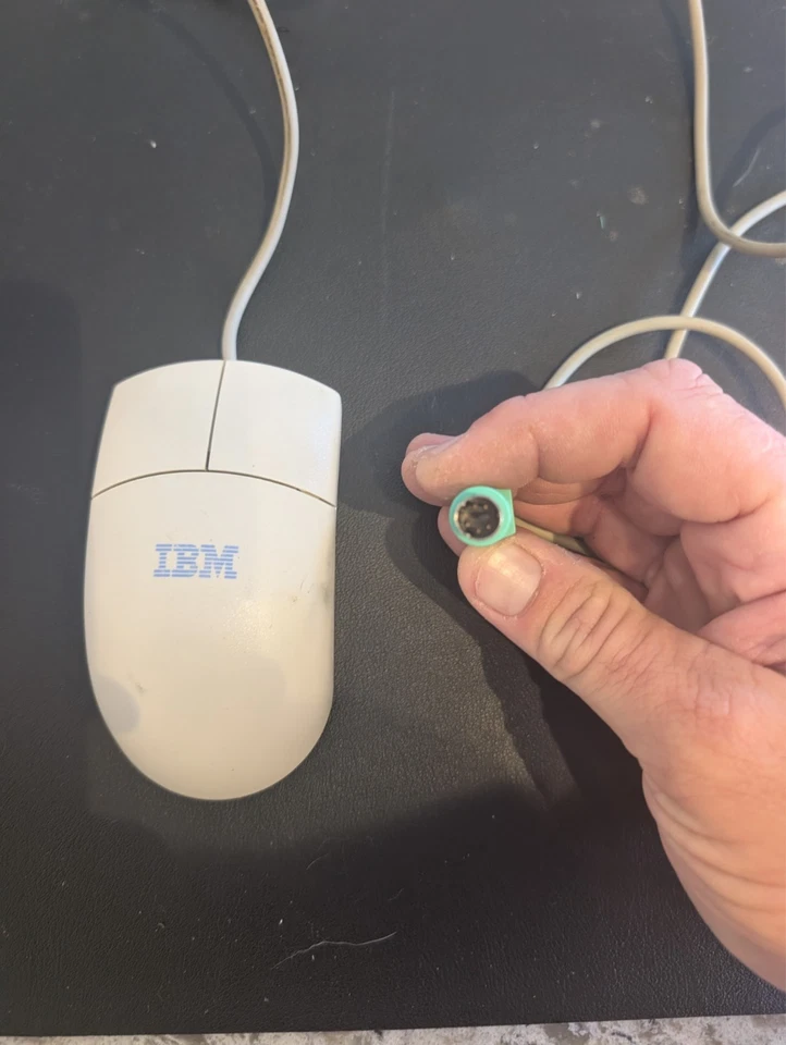 Vintage IBM PS/2 Mouse Model M-SAU-IBM6 Ball PS/2 Beige Tested - Image 1 of 2