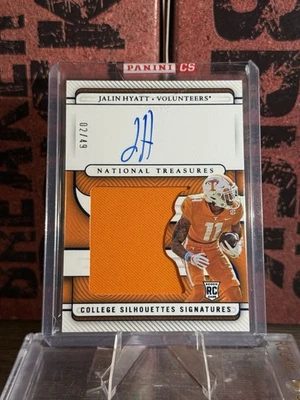2023 Panini National Treasures Football Jalen Hyatt #CSS-JH (RC, AU, MEM) 2/49 - Image 1 of 2