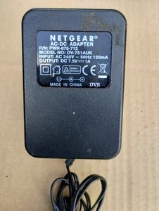 Genuine Netgear 330-10148-01 DV-751AUK 7.5VDC 1A UK Adapter - Picture 1 of 2