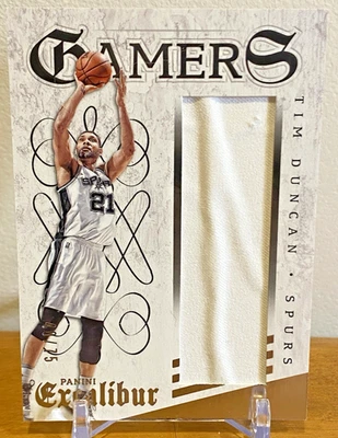 Tarjeta Jersey Tim Duncan 2015-16 Excalibur Gamers GW 40/75, SPURS Foto 1 de 2