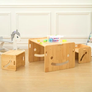 Set Tavolo E 2 Sedia Montessori per Bambini 1-3 Anni, Altezza Regolabile, Ideale - Foto 1 di 12
