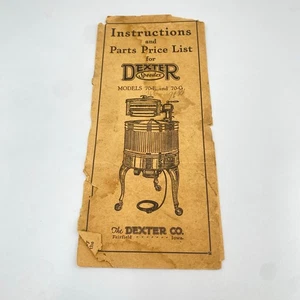 Antike Ephemera Dexter Speedex Anleitung & Teile Preisliste Antik Prospekt - Bild 1 von 6