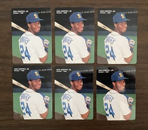 LOT OF 6 KEN GRIFFEY JR 1989 MOTHER’S COOKIES ROOKIE BASEBALL CARDS # 4 MARINERS