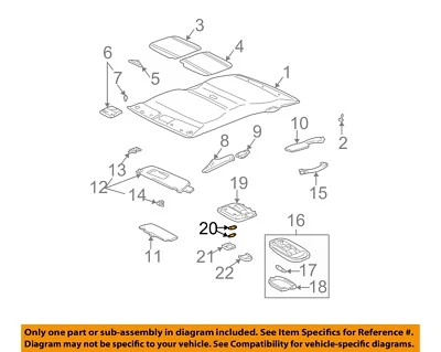 Bombilla de lámpara de mapa Toyota OEM 98-06 Sienna Solara Avalon Tundra 1998-06 Foto 1 de 2