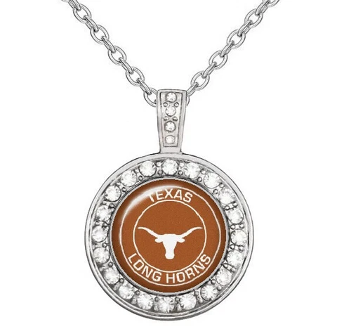 Texas Longhorns Womens 925 Sterling Silver Necklace College Football Gift D18 Cover