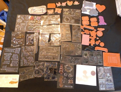 Огромный лот из 200 + зажим марок Stampin вверх! Резиновый фотополимер CTMH с цветочным рисунком - Изображение 1 из 4