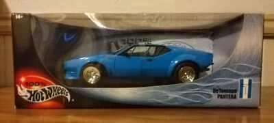 VHTF - 2000 - MATTEL  1:18  HOT WHEELS  BLUE  DeTOMASO PANTERA - Image 1 of 4