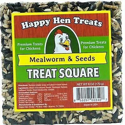Happy Hen Treats 17087 6oz Square-Mealworm and Seed