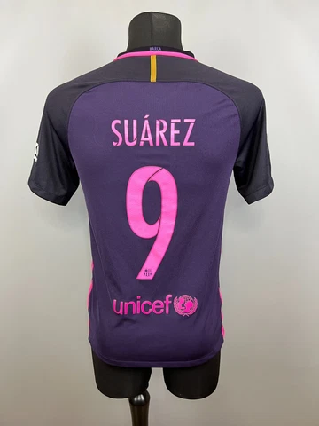 BARCELONA 2016 2017 SUAREZ AWAY SHIRT FOOTBALL SOCCER JERSEY NIKE MENS SIZE S Cover