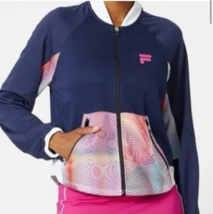 Fila Christopher Bevans Park Podium Track tennis Jacket Women's Sz Medium blue - Picture 1 of 19