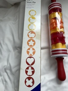 Progressive International Roll-And-Store Pin rolling pin & cookie cutters in 1 - Picture 1 of 4