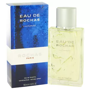 Eau de Rochas Homme by Rochas For Men 3.3 oz Eau de Toilette Spray In Box SEALED - Picture 1 of 1