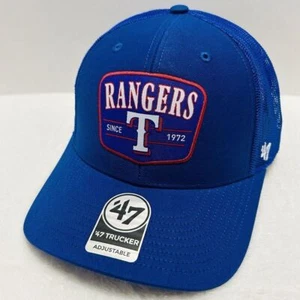 '47 Brand Texas Rangers Squad Trucker Adjustable Hat Snapback Cap Blue MLB - Picture 1 of 6
