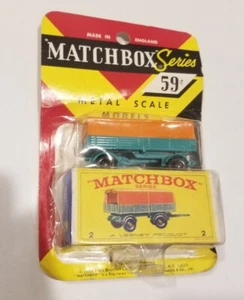 Vintage 1968 Matchbox Lesney Fred Bronner #2 Mercedes Trailer Blister Card Rare - Picture 1 of 7