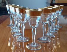 11 Rambler Rose Gold Glastonbury-Lotus 1940's Cordial Glasses