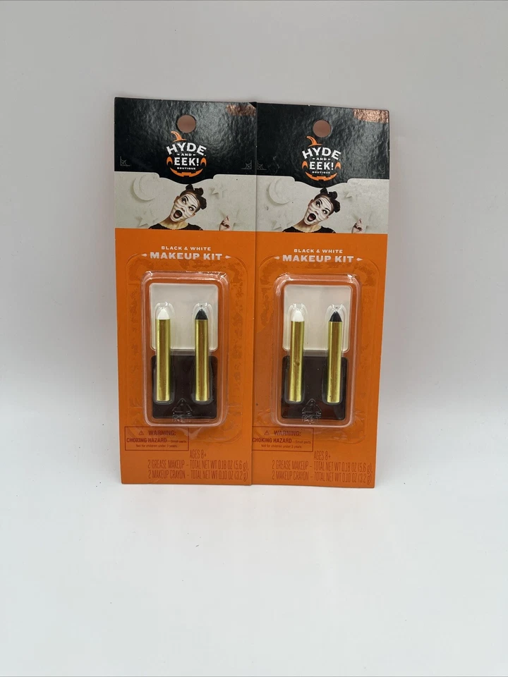 2 - Maquillaje Halloween Greese maquillaje y crayones Cosplay pintura facial negro blanco Foto 1 de 4