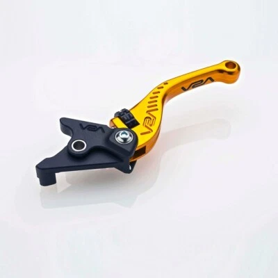 ASV F3 Clutch Lever Gold Short Yamaha YZF-R1 / M / S 1999-24 YZF-R6 / S 1999-21 - Image 1 of 3
