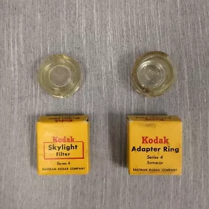 Vintage Kodak Skylight Filter Series 4 Wratten No. 1A + Adapter Ring Screw In - Picture 1 of 11