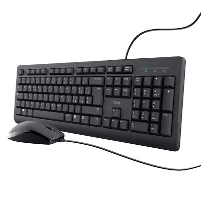 Trust Taro Set Tastiera E Mouse Cablati USB, Layout Italiano QWERTY, Per PC/Lapt - Immagine 1 di 4