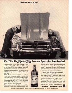 1960 MERCEDES-BENZ 300 SL ~ ORIGINAL ANCIENT AGE BOURBON AD - Picture 1 of 1