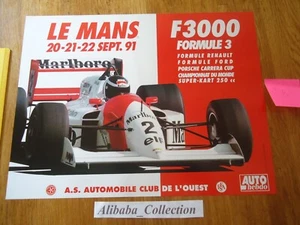 ORIGINAL POSTER F3000 F 3000 LE MANS 1991 POSTER ACO 24H B FORMEL - Bild 1 von 3