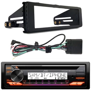 JVC KD-T92MBS Bluetooth CD AUX AM/FM Receiver, Harley Radio Install Kit - Picture 1 of 4