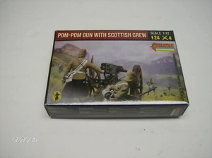 Strelets #189 Pom-Pom Gun with Scottish Crew 1/72 24 Figure 4 Guns in Tan - Picture 1 of 2