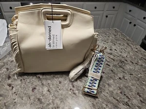 AHDORNED Faux Leather Fringe Bag w/ Two Removable Straps (GUITAR STRAP) / STONE - Picture 1 of 23