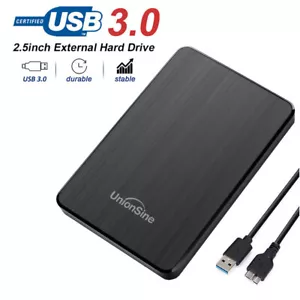 500GB 1TB 2TB External Hard Drive USB 3.0 Music/Video/Photo Storage HDD - Black - Picture 1 of 12