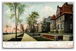 Lake Shore Drive Street View Chicago Illinois IL UDB Postcard Y5 - Picture 1 of 2