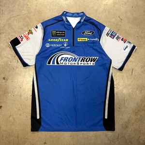 Micheal McDowell Front Row Motorsports Ford Monster Large Race Crew Shirt NASCAR - Picture 1 of 3