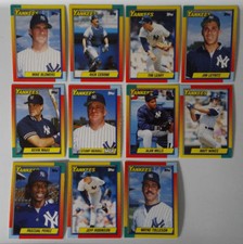 1990 Topps Traded New York Yankees Team Set of 11 Baseball Cards
