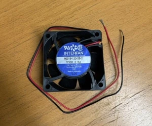 INTERFAN PO019-12D-2B-2 Lüfter, DC, 12V, 140mA, 60x60x25mm, Sq, 19CFM, 4300RPM - Bild 1 von 3