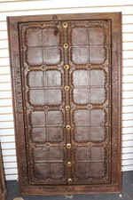 Antique FARMHOUSE Terrace Barn Door Iron Clad straps Rustic GARDEN DOORS ACCENT