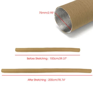 75MM Warm Heizung Kanal Rohr Luft Führung Schlauch Für Dometic Diesel Zubehör - Bild 1 von 7